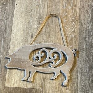 Rustic Brown Pig Wall Decor